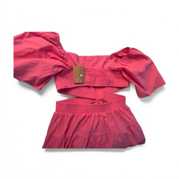 Shy Velvet Summer Dress – Square Neck, Short Sleeves, Size L - Picture 2 of 7